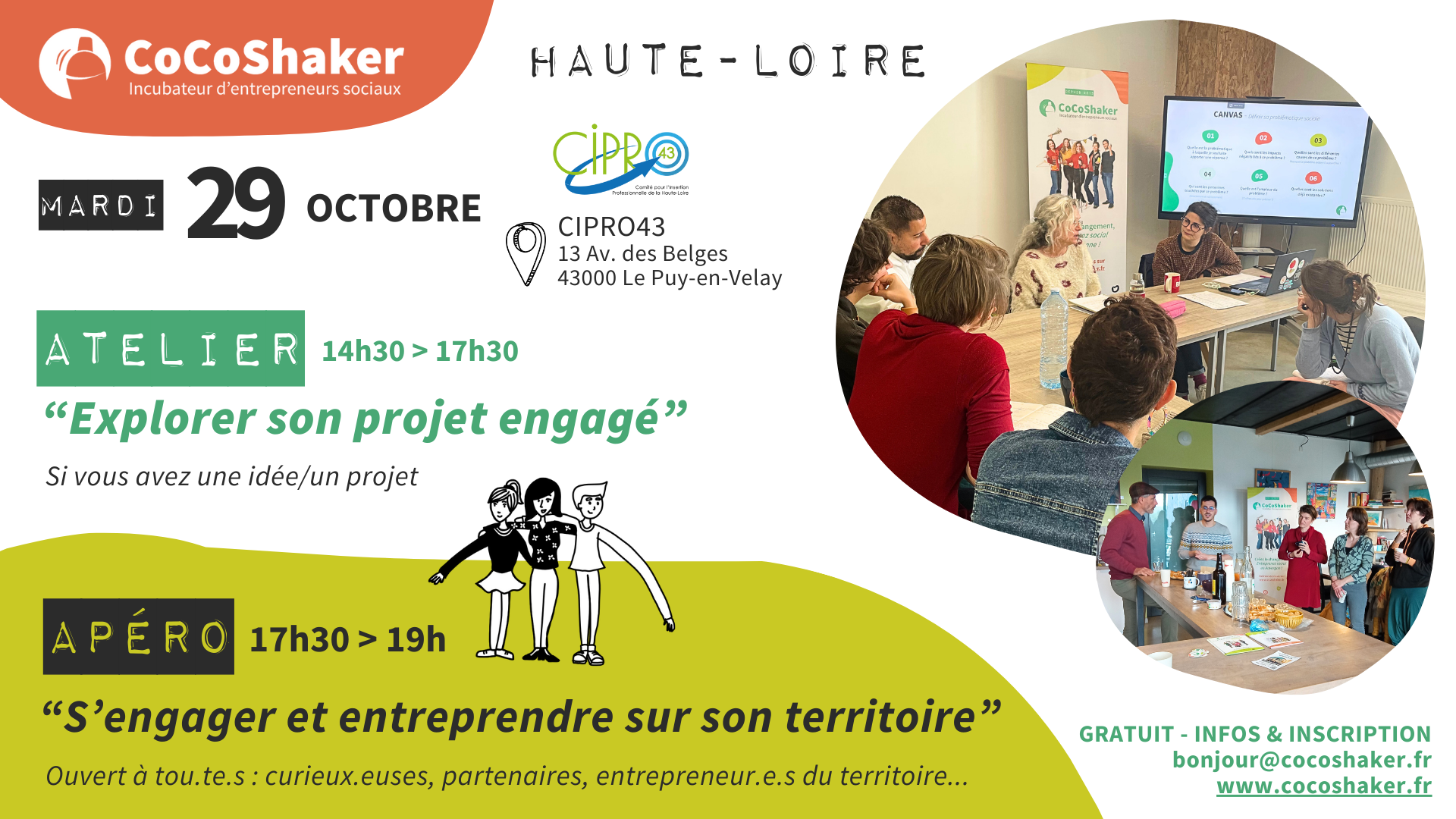 You are currently viewing Mardi 29 octobre 2024 – Atelier : Explorer son projet engagé, si vous avez une idée / un projet suivi d’un apéro